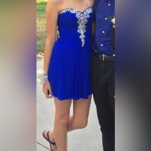 Size small blondie nights blue homecoming dress